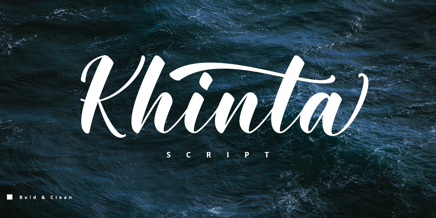 Пример шрифта Khinta